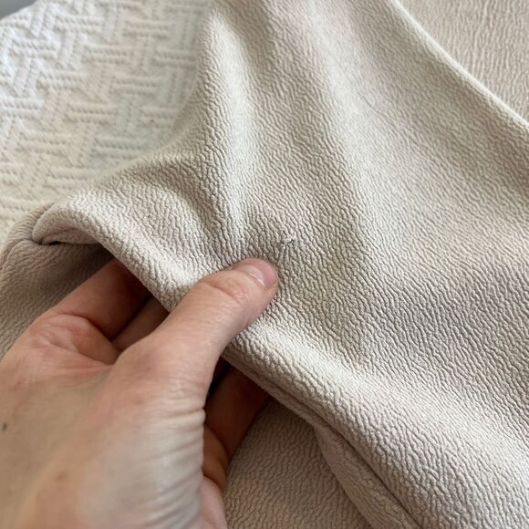 Vintage Made in Canada Meg Shop Large Faux Leather Long Bell Sleeve Mini Dress - Picture 3 of 16